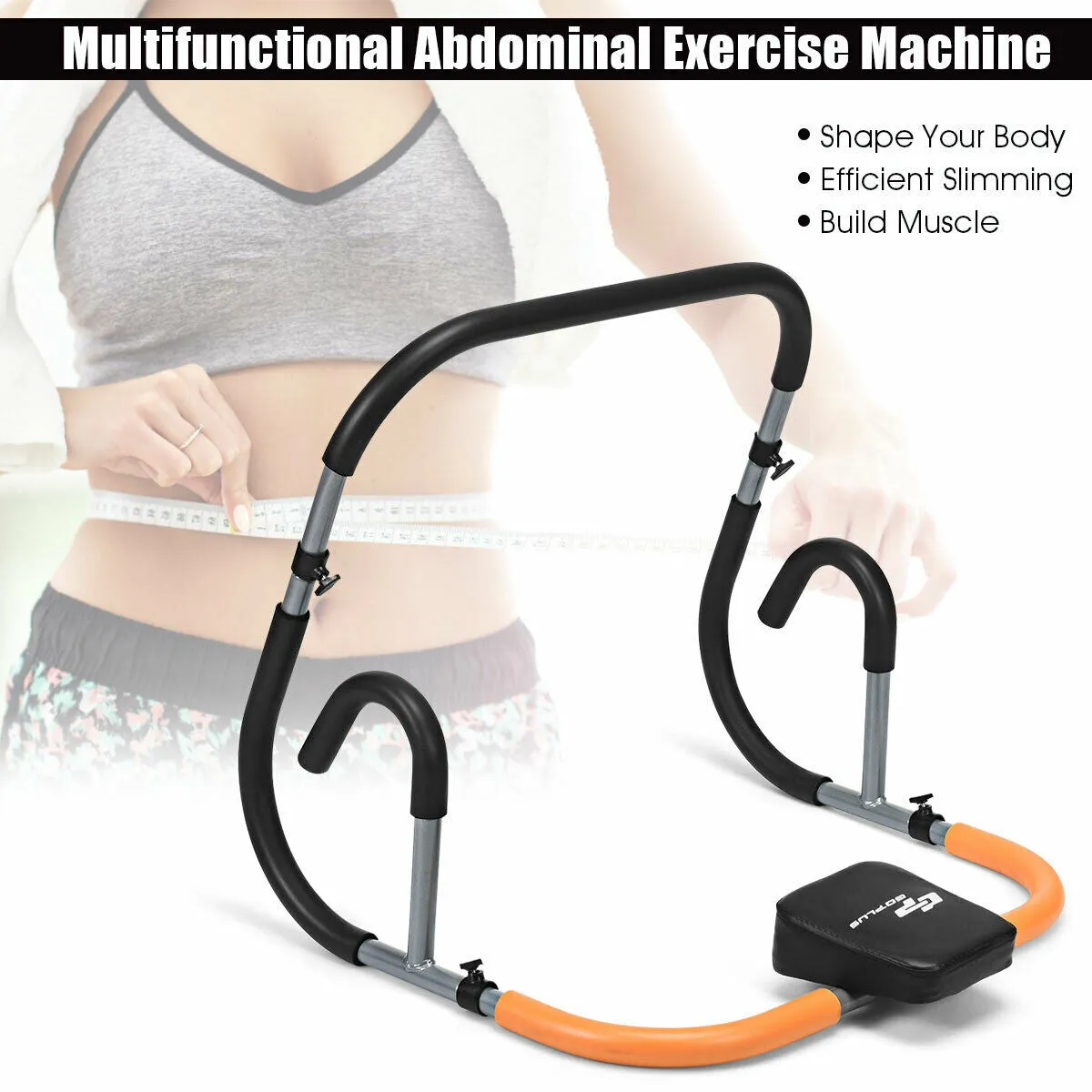 Ab Fitness Crunch Abdominal Exercise Workout Machine for Glider Roller & Pushup