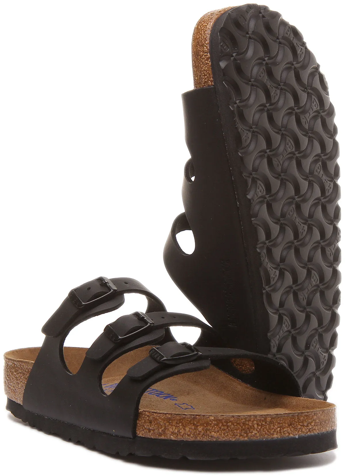 Birkenstock Florida In Black For Women | Regular Fit