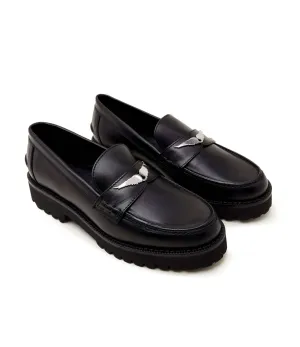 Black Leather Loafers
