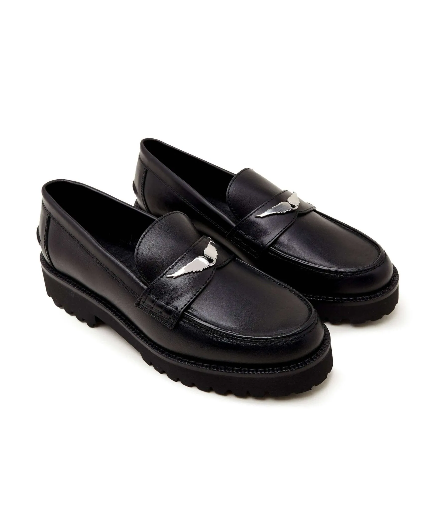 Black Leather Loafers