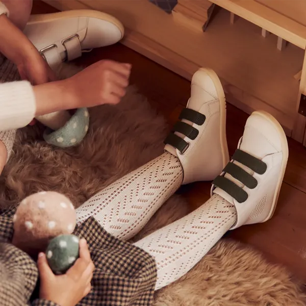 Bobux I Walk Hi Court White   Forest Trainers