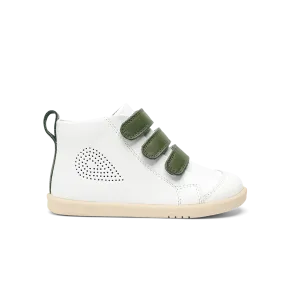 Bobux I Walk Hi Court White   Forest Trainers