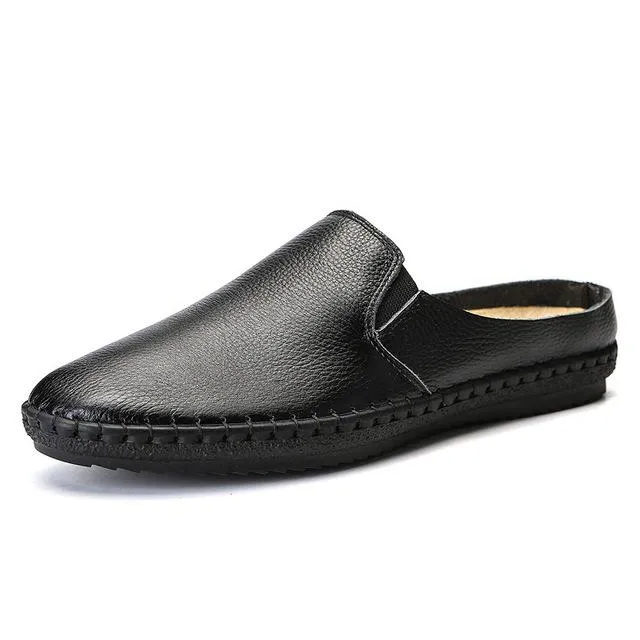 British Style Slip on Flat Loafers Lazy Men's Casual Sandals