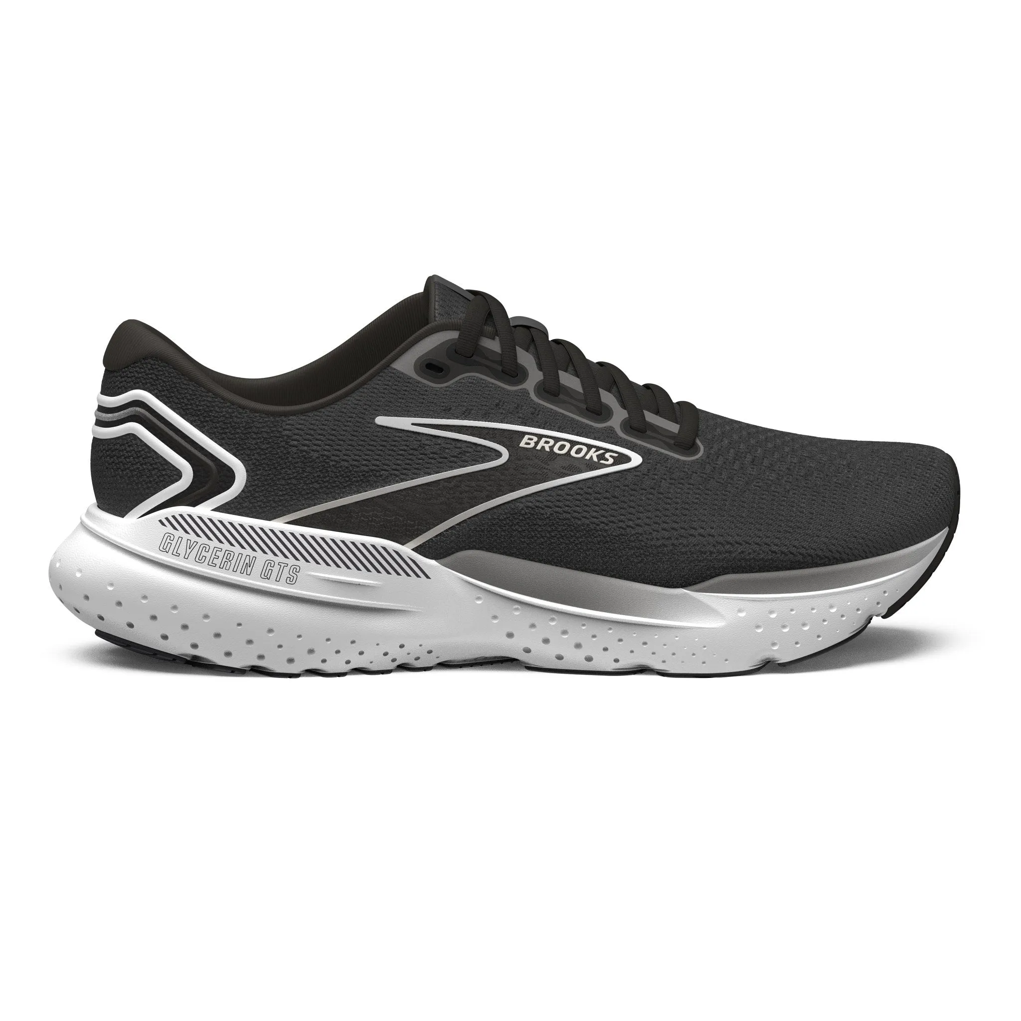 Brooks Glycerin GTS 21 Black Grey White Wide Women's