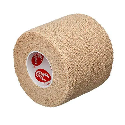 Cramer Eco-Flex Self-Stick Stretch Tape, Cohesive Tape, Flexible Elastic Sports Tape, Athletic Training Supplies, Easy Tear Self-Adherent Bandage Wrap, Bulk Cases, 2" X 5" Yard Rolls, Compression Tape
