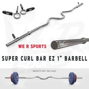 FlexBar 1" Super Curl Bar with Spring Collars