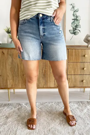 Hailey High Rise Short w/ Raw Hem