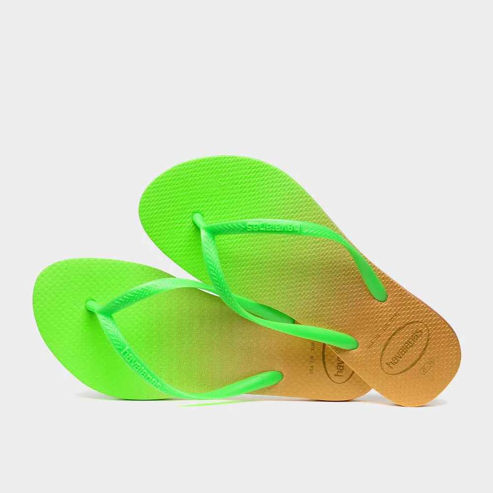 Havaianas Womens Slim Gradient Sandal Green _ 183481 _ Green