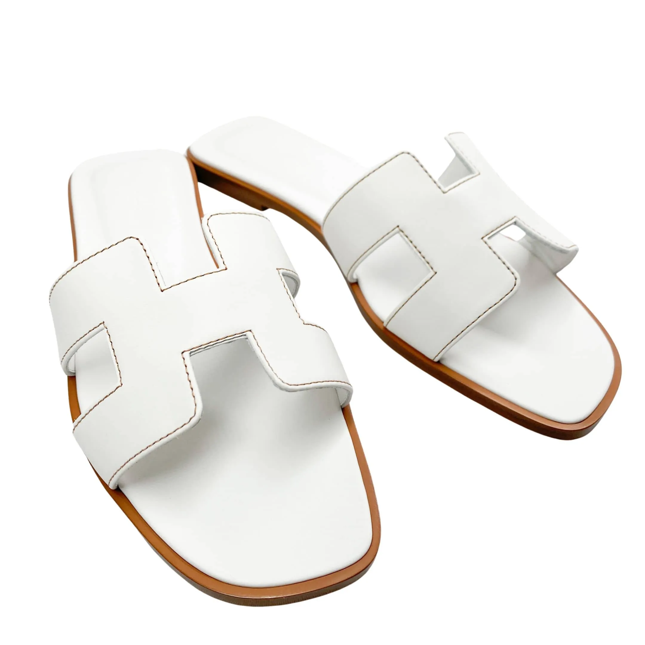 Hermès Oran Sandals (white)