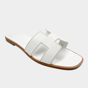 Hermès Oran Sandals (white)