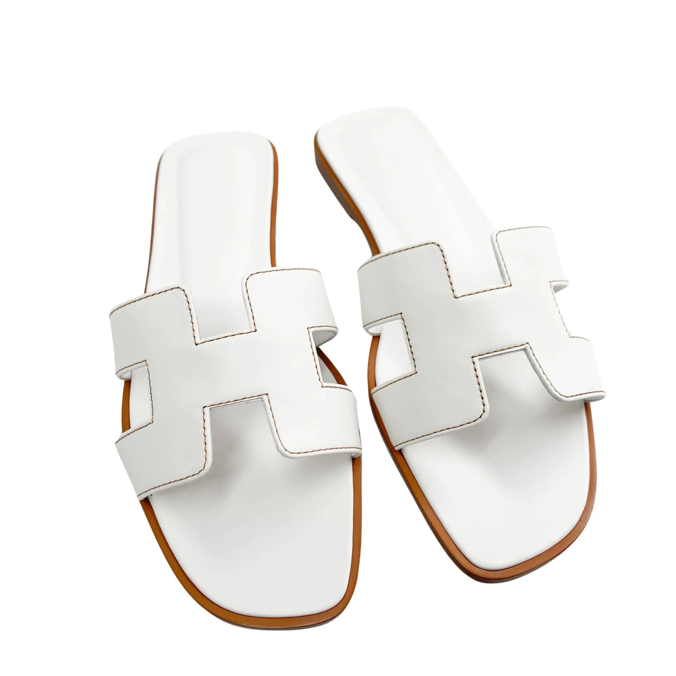 Hermès Oran Sandals (white)