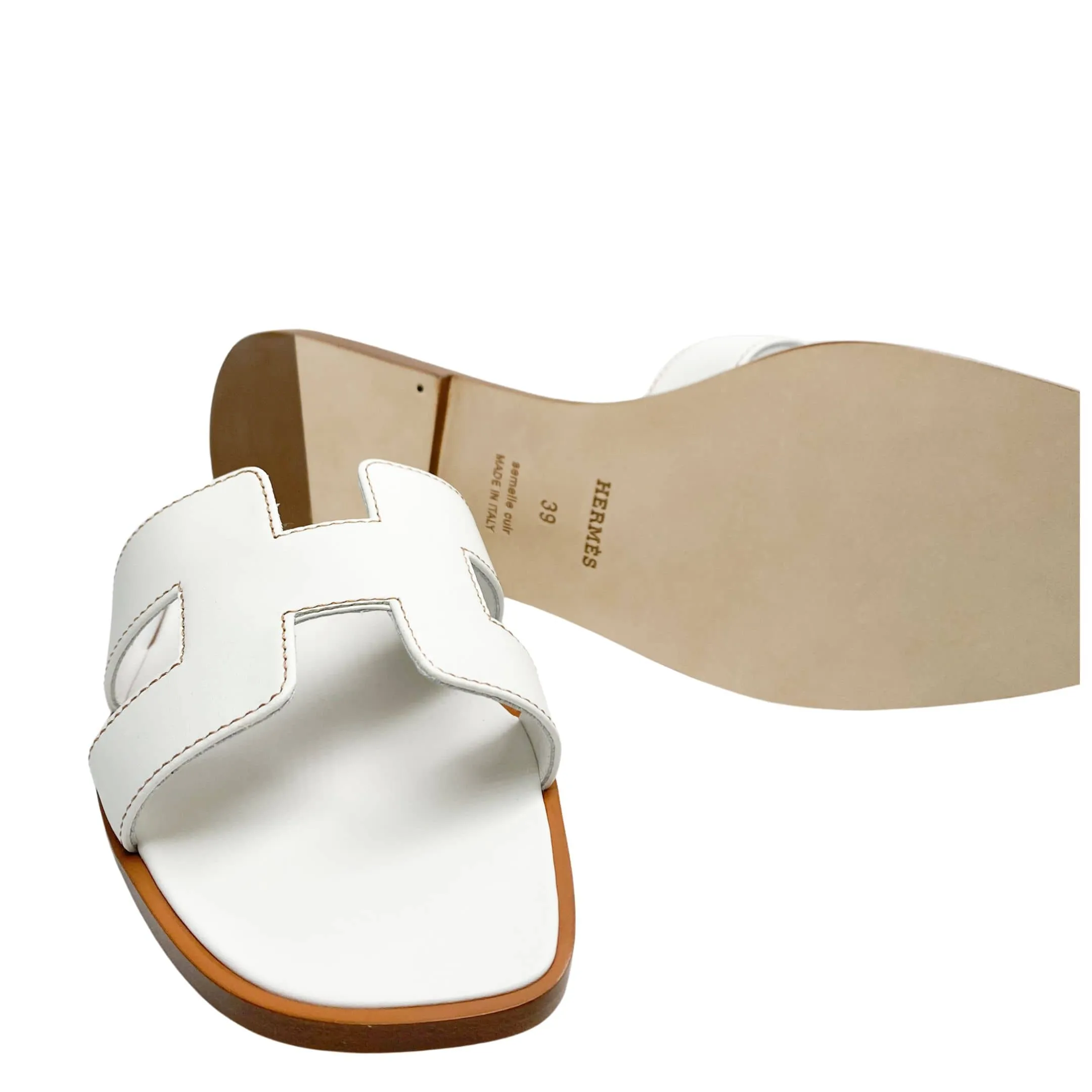 Hermès Oran Sandals (white)
