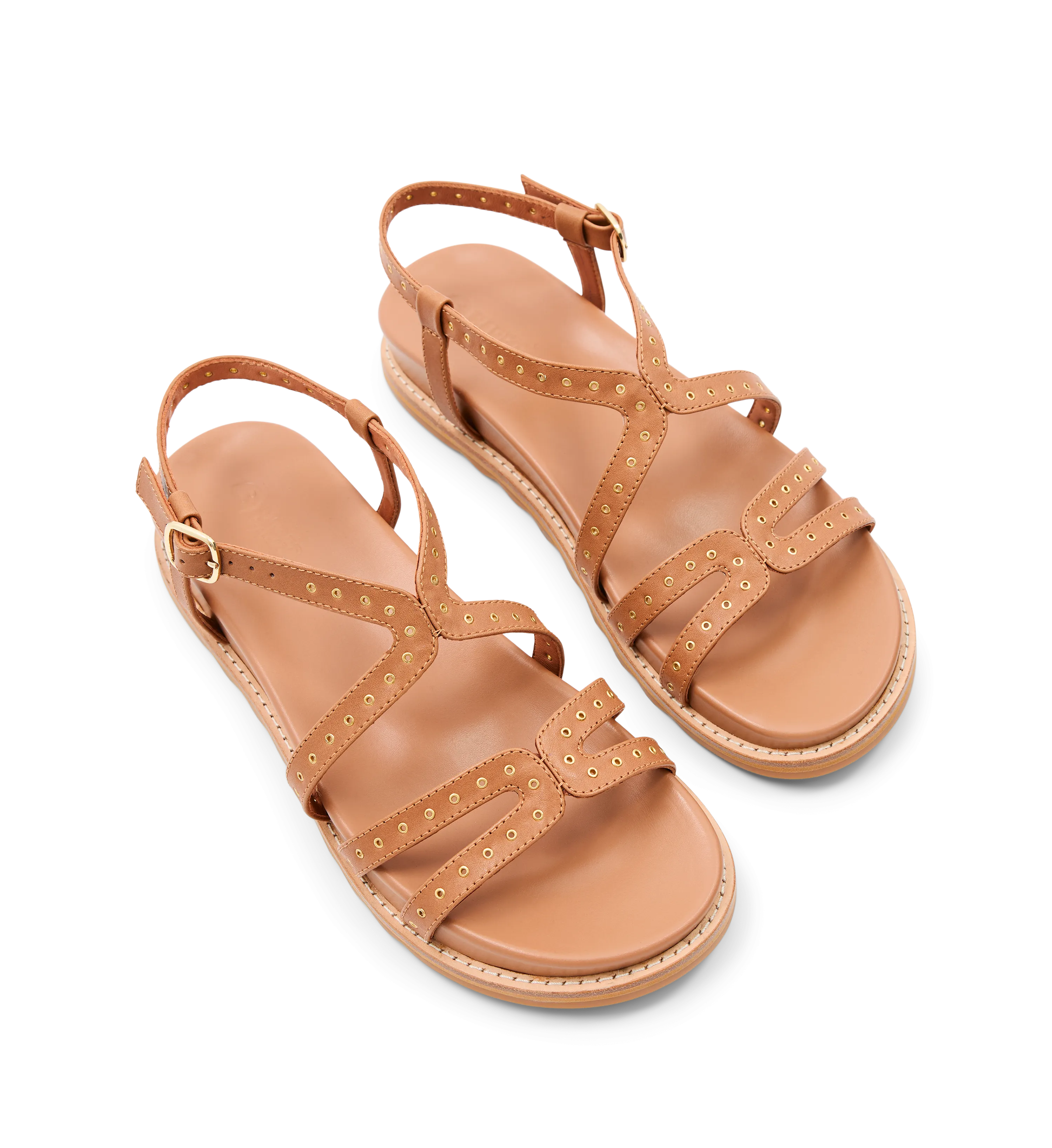 Kiwi Tan Leather Chunky Sandals