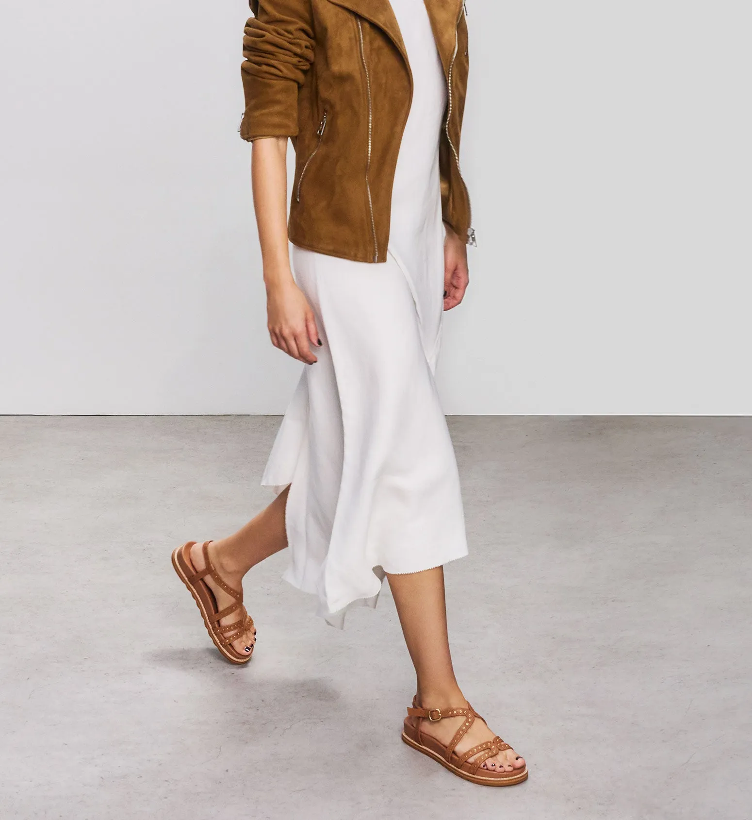 Kiwi Tan Leather Chunky Sandals
