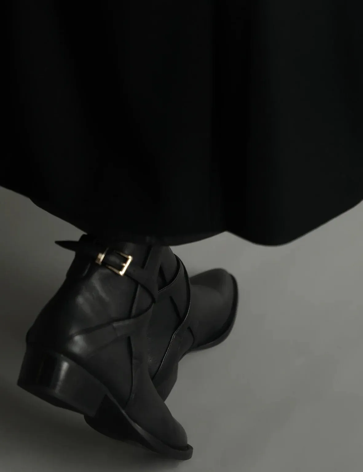 La Tribe | Jess Western Boot - Black Pebbled Leather
