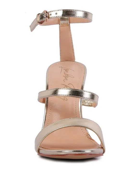 LAWSUIT - RHINESTONE BALL HEEL SATIN SANDALS for women
