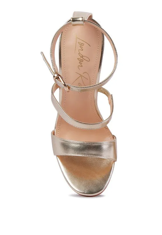 LAWSUIT - RHINESTONE BALL HEEL SATIN SANDALS for women