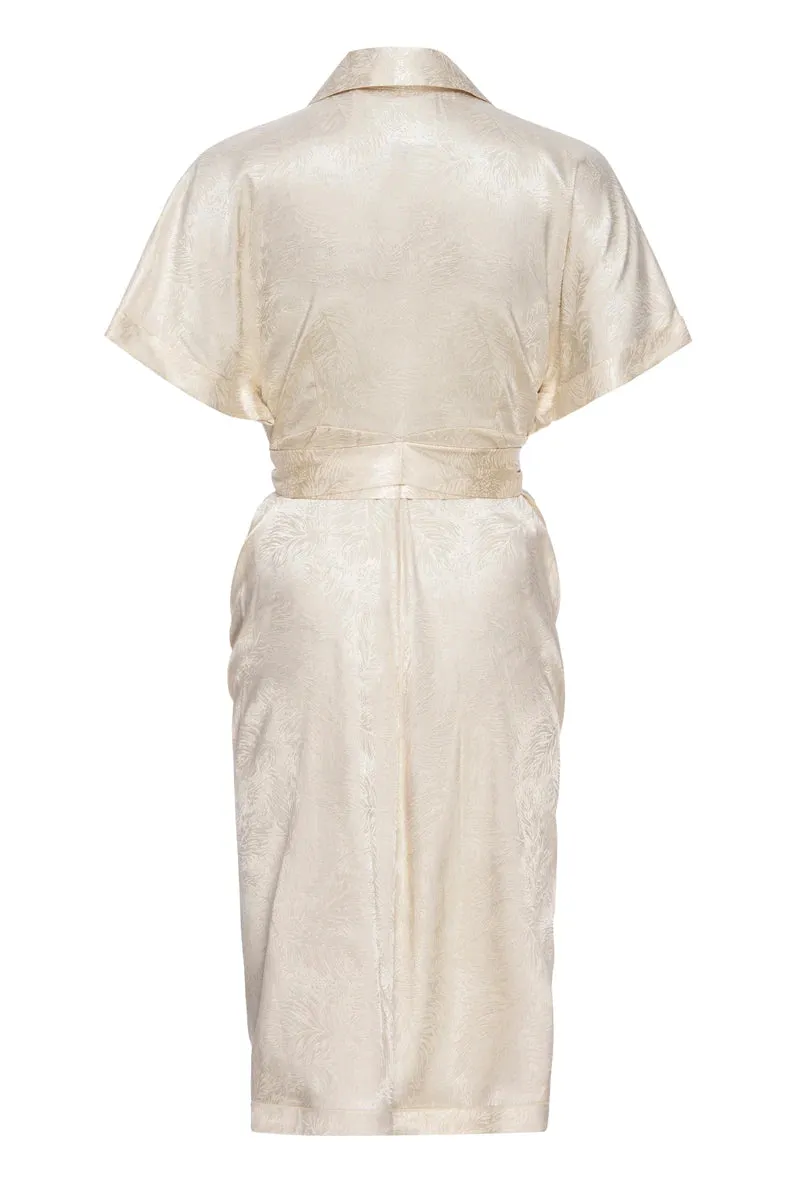 Mini Miko Dress Nude Jacquard - Le Superbe