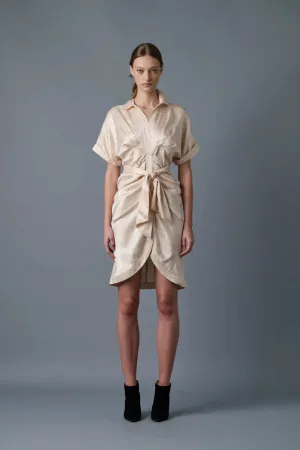 Mini Miko Dress Nude Jacquard - Le Superbe
