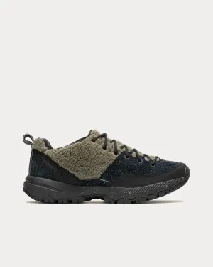 MQM Ace Fleece Black / Olive Low Top Sneakers