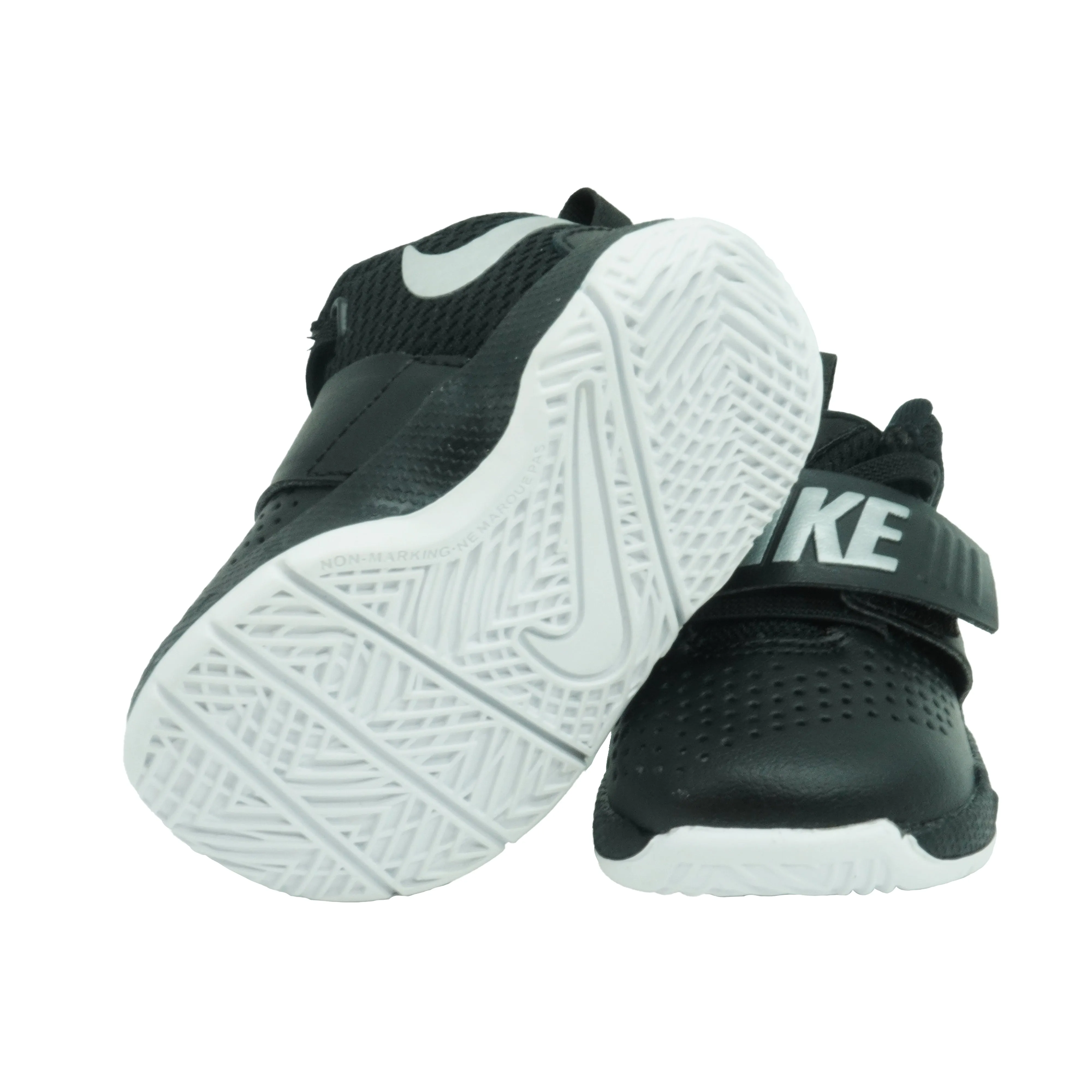 Nike Toddler Boy's Team Hustle 8 Athletic Shoes Black Gray Size 3C