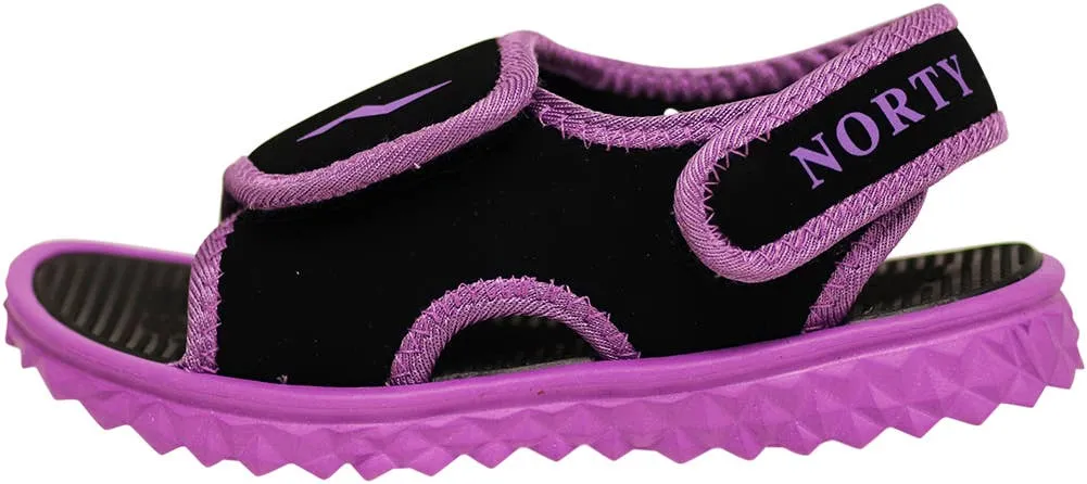 Norty TODDLER GIRL'S 5-10 SPORT SANDAL BLACK PURPLE