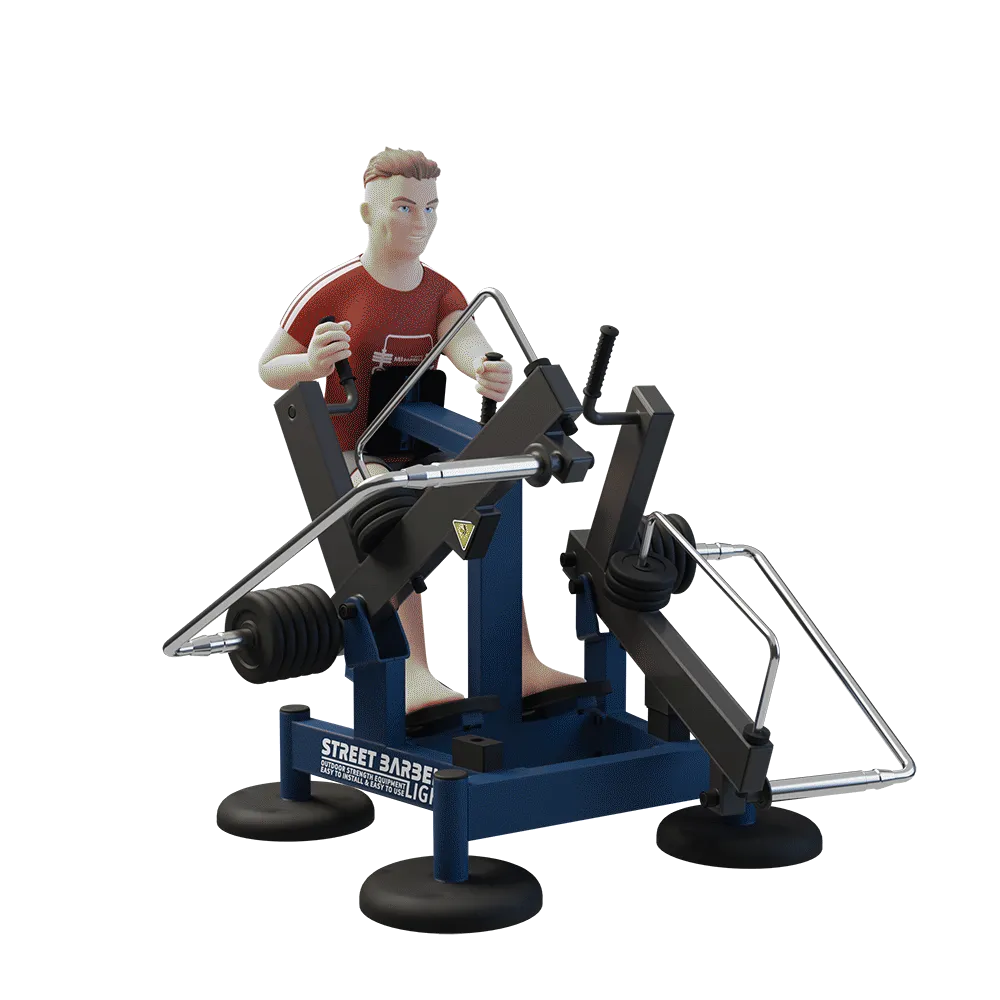 OUTDOOR FITNESS EQUIPMENT STREETBARBELL SEATED ROW