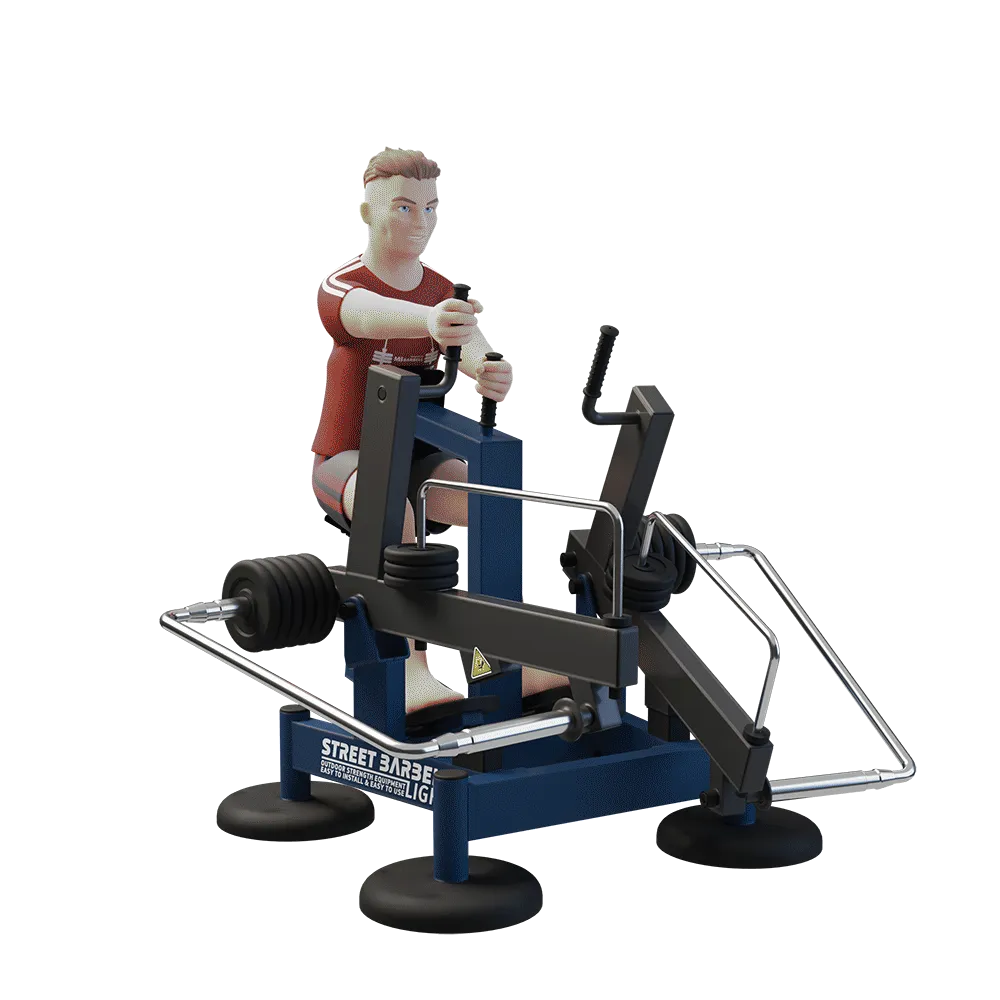 OUTDOOR FITNESS EQUIPMENT STREETBARBELL SEATED ROW