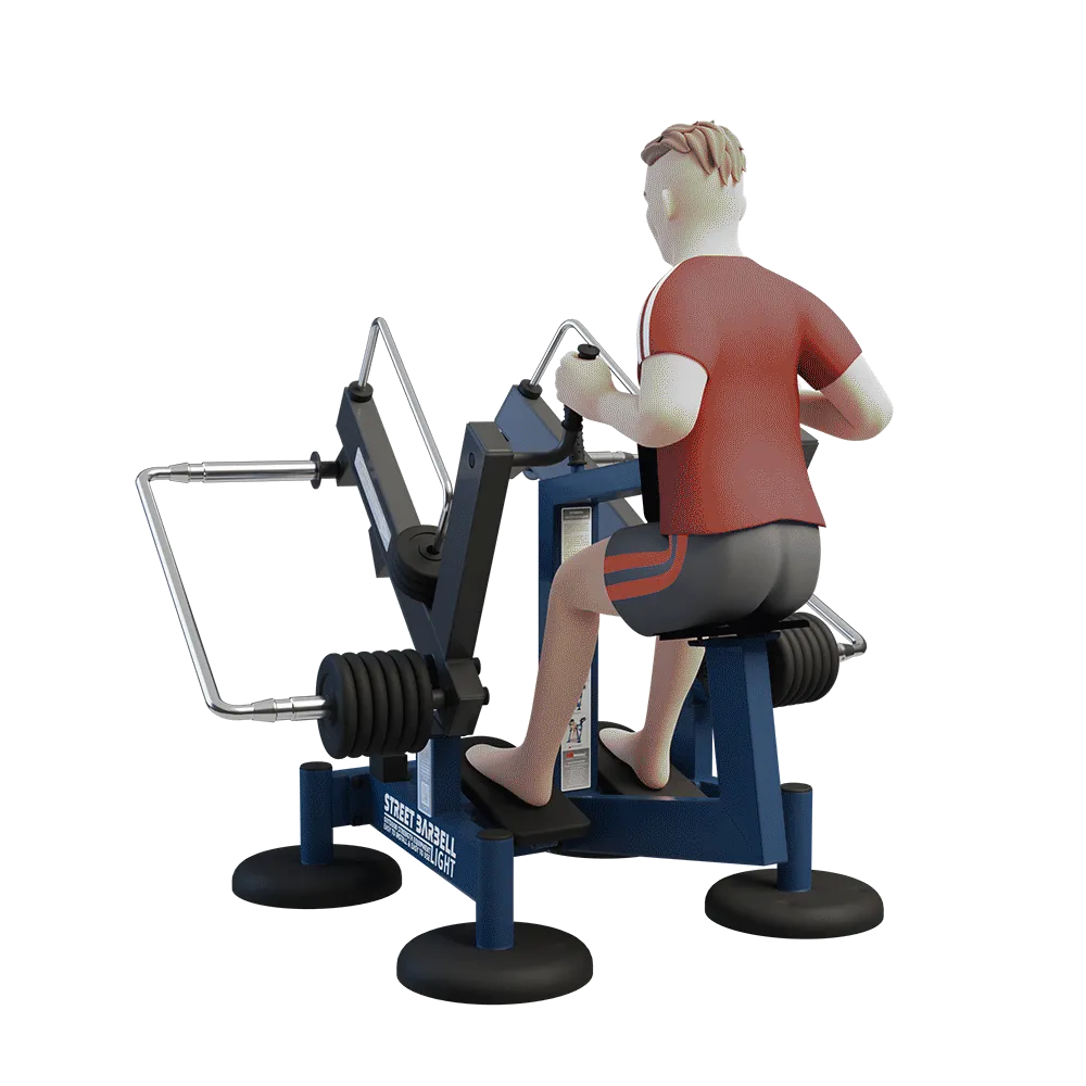 OUTDOOR FITNESS EQUIPMENT STREETBARBELL SEATED ROW