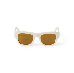 Palm Angels Volcan Sunglasses White Mirror Gold