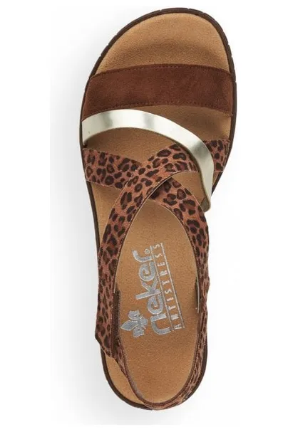 Rieker sandal V3663 24 noisette/gold