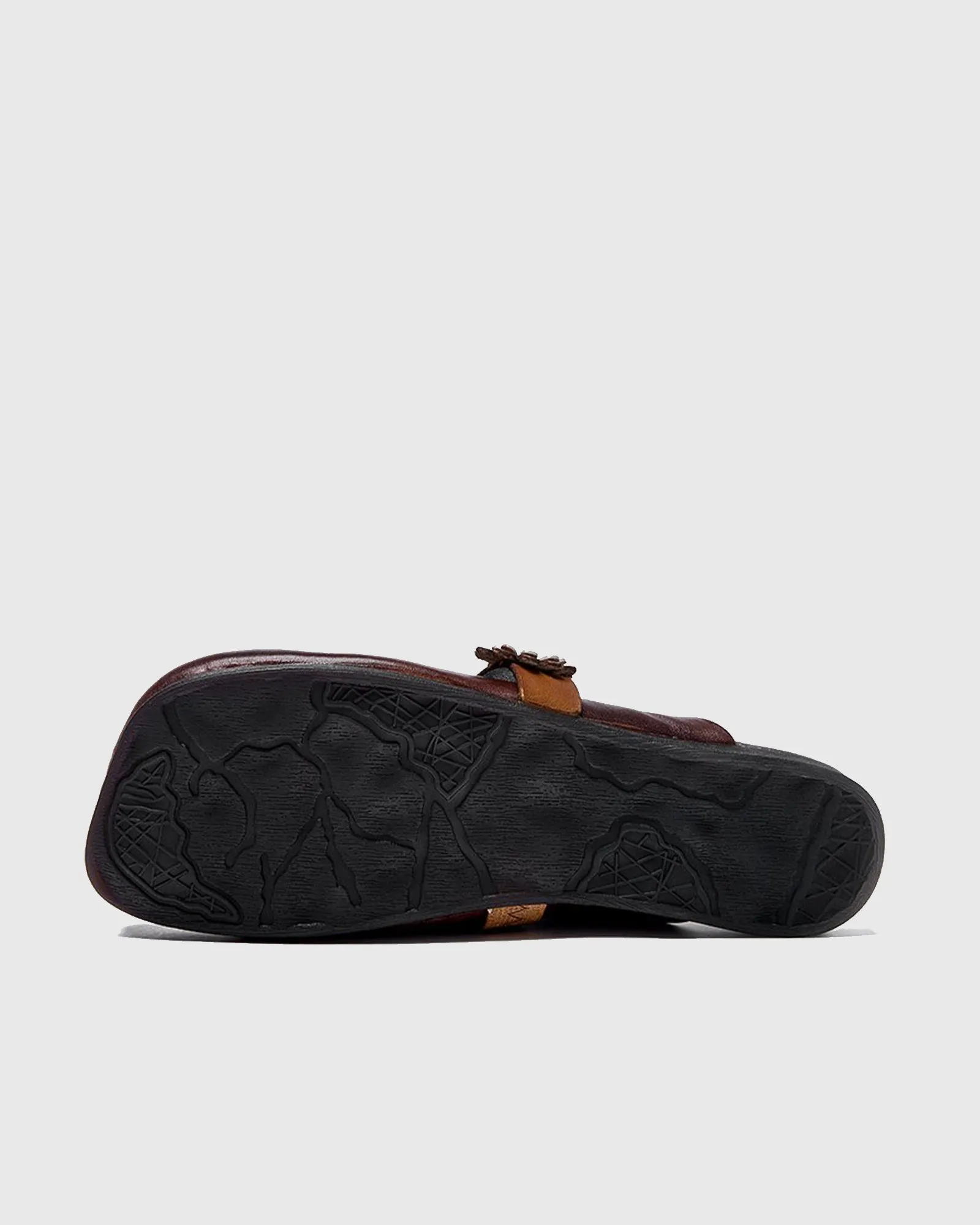 Secia Flower Strap Flats In Mocha