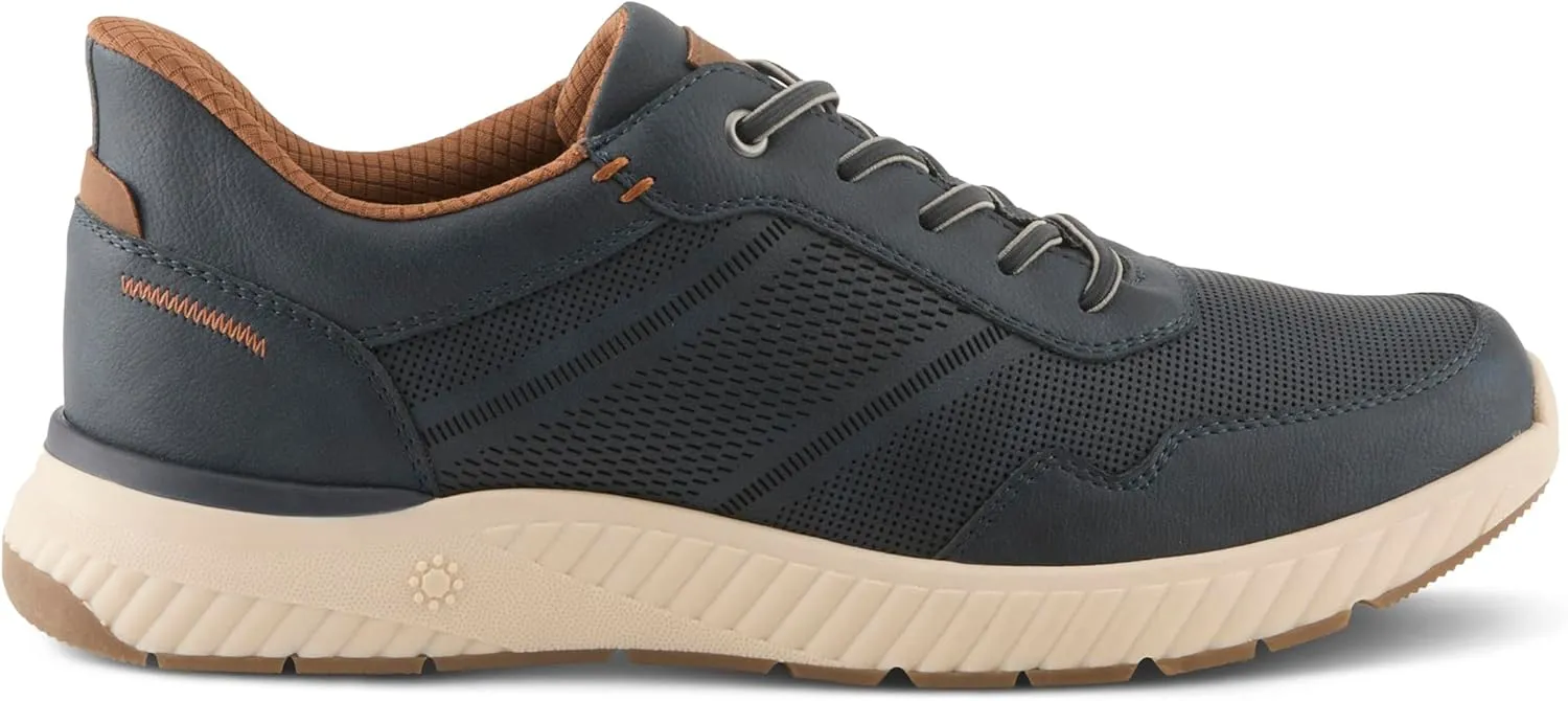 Spring Step Men's TARTER Slip-On Sneakers  Vegan-Friendly, Water-Resistant Athletic Shoes with Shock-Absorbent Sole and Elastic Laces
