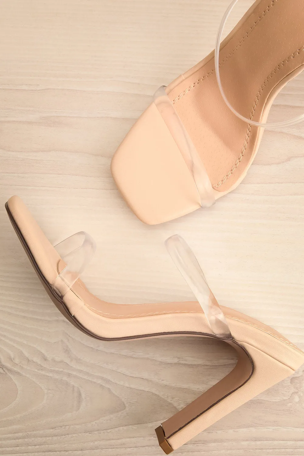 Suonenjoki | Clear Strap Heeled Sandals