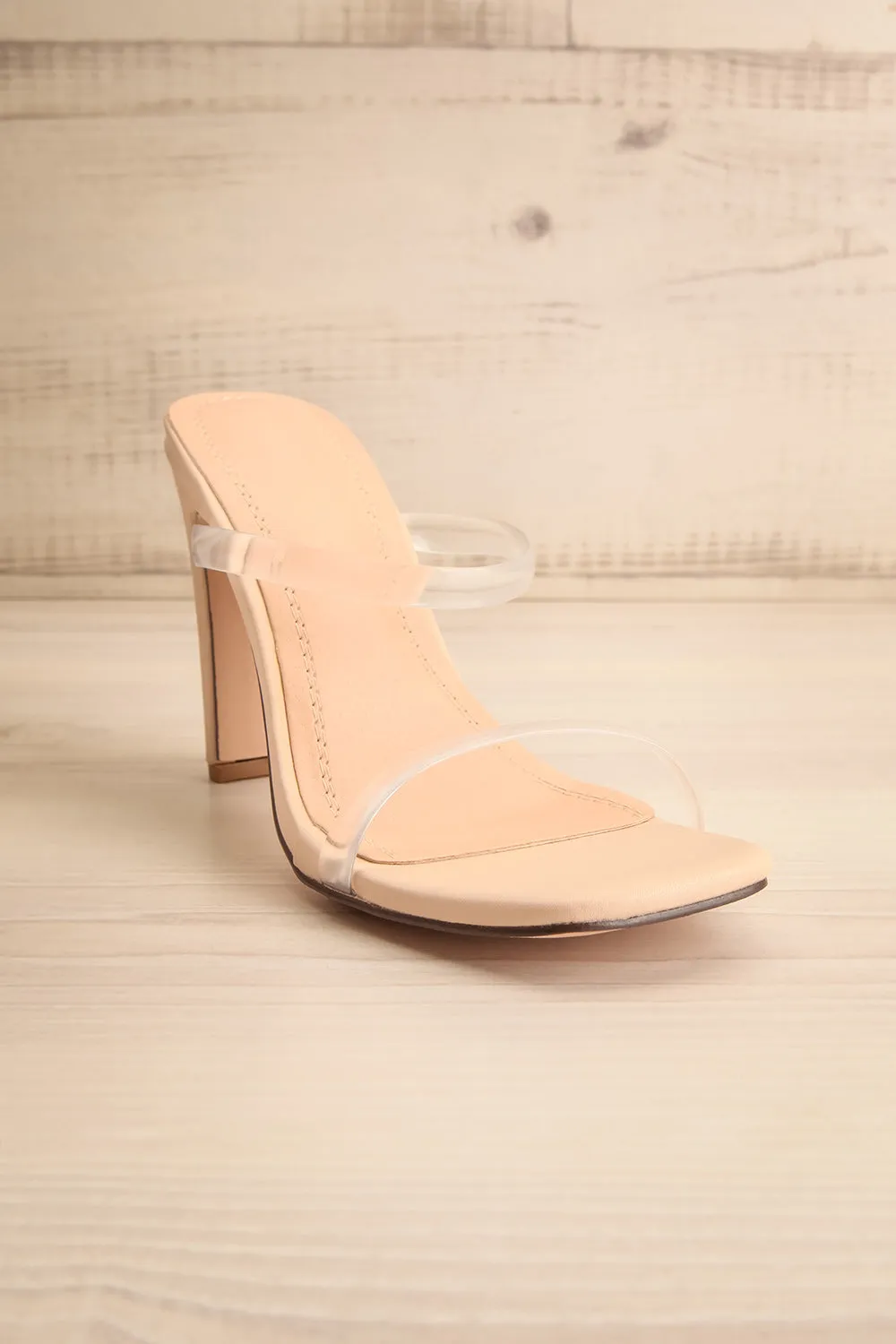 Suonenjoki | Clear Strap Heeled Sandals