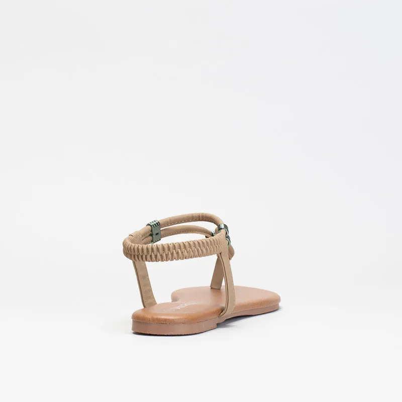 Unreal Women Beaded Trim Flat Sandal _ 150678